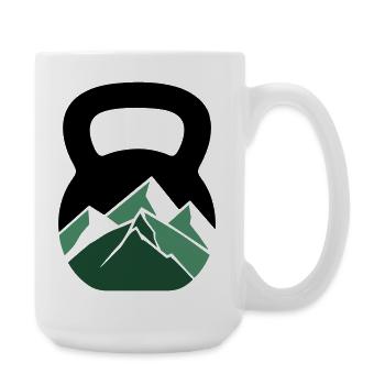 Mountain Kettlebell – Outdoor Fitness - Lift Mountains - Large Mug 440 ml - white - Right