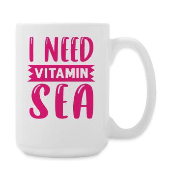 J’ai besoin de beaucoup de vitamine marine - Grande tasse 440 ml - blanc - Droite