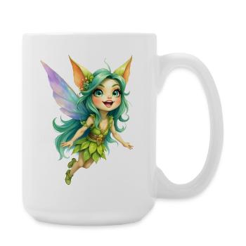Fée Verte des Feuilles et des Ailes - Grande tasse 440 ml - blanc - Droite
