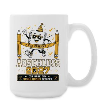 Abschluss 2027: Schulmodus beendet - Große Tasse 440 ml - Weiß - Rechts