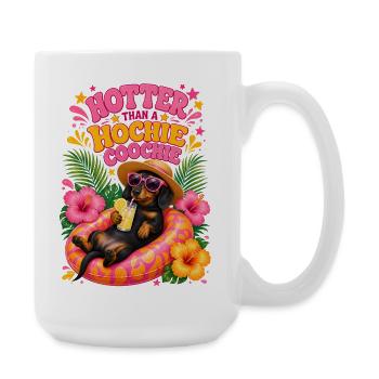 Ambiances de plage de teckels tropicaux - Grande tasse 440 ml - blanc - Droite