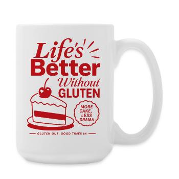 La vie est meilleure sans gluten - Grande tasse 440 ml - blanc - Droite