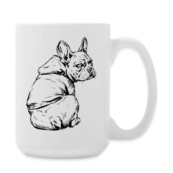French Bulldog Cuddly Sweater - Large Mug 440 ml - white - Right