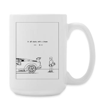 It all Starts with a Dream - Large Mug 440 ml - white - Right