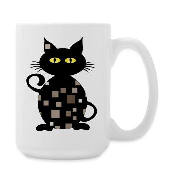 Katze - Große Tasse 440 ml - Weiß - Rechts