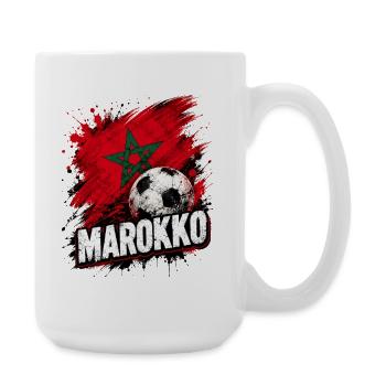 Marokko Fußball  - Große Tasse 440 ml - Weiß - Rechts