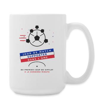 Supporter dans l’âme Jour de match - Grande tasse 440 ml - blanc - Droite