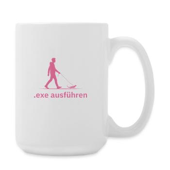 Exe Ausführen pink - Große Tasse 440 ml - Weiß - Rechts