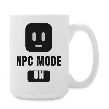 NPC Mode On - Gaming Meme - Large Mug 440 ml - white - Right