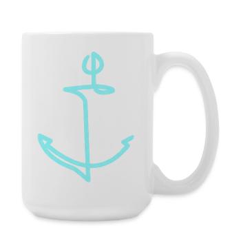 Capitaine de cadeau du bateau d’ancre - Grande tasse 440 ml - blanc - Droite