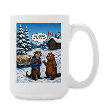 Otta, wa? – Lustiges Ottawa Otter Wortspiel - Große Tasse 440 ml - Weiß - Rechts