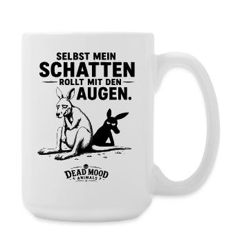 Lustiges Känguru Geschenk Sarkasmus - Große Tasse 440 ml - Weiß - Rechts