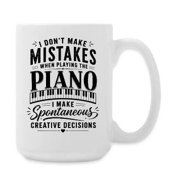 Piano Gift for Pianist and Music Teacher - Large Mug 440 ml - white - Right