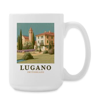 Lugano Villa Panorama - Large Mug 440 ml - white - Right