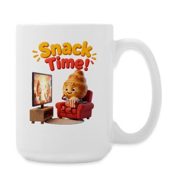 Snack time: Croissant at the cinema - Large Mug 440 ml - white - Right