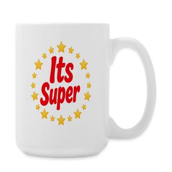Its Super Star Inscription - Large Mug 440 ml - white - Right
