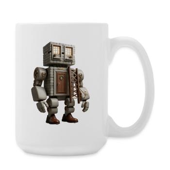 Brickhouse Bot avec porte et échelle - Grande tasse 440 ml - blanc - Droite