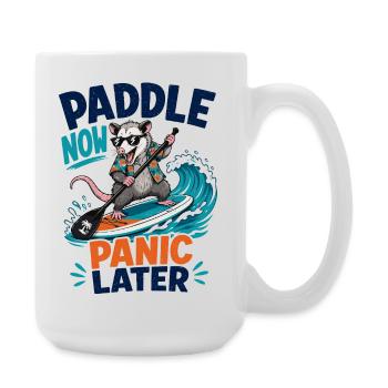 Impression arrière | SUP Paddleboard Board Stand Up Paddle - Grande tasse 440 ml - blanc - Droite