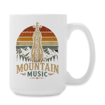 dulcimer dulcimer musician plucked instrument - Large Mug 440 ml - white - Right