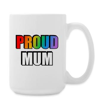 Rainbow Pride Mum Gay Ally - Large Mug 440 ml - white - Right