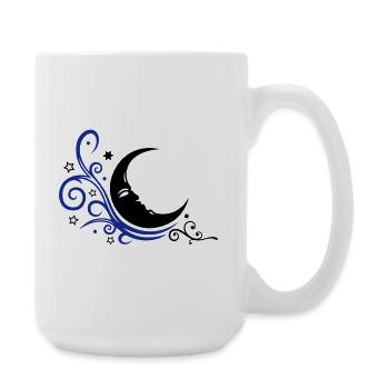 Symbole mystique de la lune et des étoiles - Grande tasse 440 ml - blanc - Droite