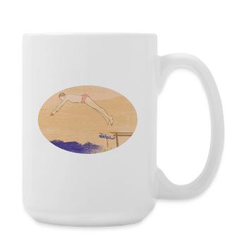 Schwimmen - Große Tasse 440 ml - Weiß - Rechts