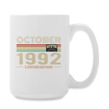 Anniversaire octobre 1992 - Birthday october 1992 - Grande tasse 440 ml - blanc - Droite