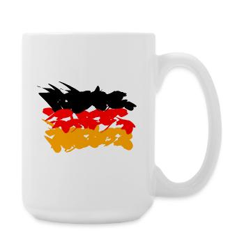 Deutschland Flagge Graffiti Design - Große Tasse 440 ml - Weiß - Rechts