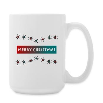 NOËL. MERRY CHRISTMAS. SAPIN. BONNE ANNEE - Grande tasse 440 ml - blanc - Droite