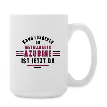 Azubine Metallbauer Lehre Ausbildung Metallbauerin - Große Tasse 440 ml - Weiß - Rechts