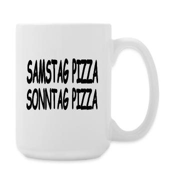Pizza - Große Tasse 440 ml - Weiß - Rechts