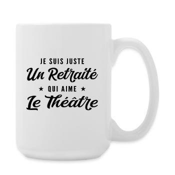 Retraité Comédien Humour Cadeau Retraite - Grande tasse 440 ml - blanc - Droite