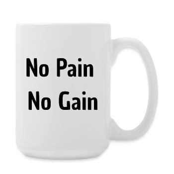 No Pain No Gain - Große Tasse 440 ml - Weiß - Rechts