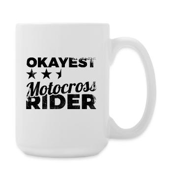 Drôle de pilote de motocross - Grande tasse 440 ml - blanc - Droite