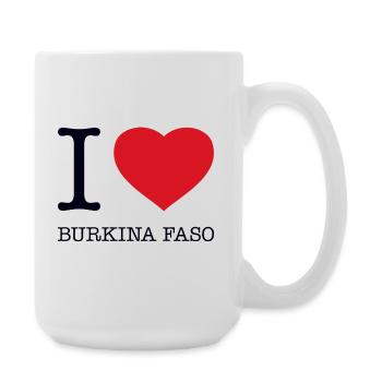 I love Burkina Faso - Große Tasse 440 ml - Weiß - Rechts