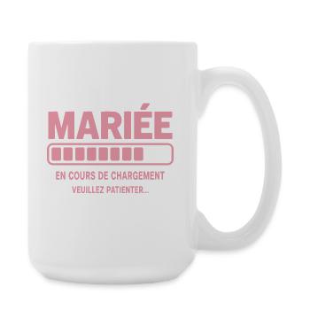 Bride Loading Humor Bachelorette Party - Large Mug 440 ml - white - Right