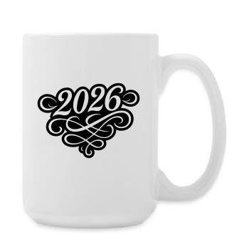 Année 2026 - Grande tasse 440 ml - blanc - Droite