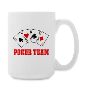 Poker Team - Große Tasse 440 ml - Weiß - Rechts