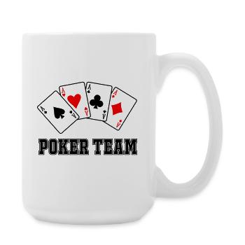 Poker Team - Große Tasse 440 ml - Weiß - Rechts