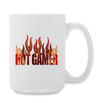 conception de flamme de joueur chaud - Grande tasse 440 ml - blanc - Droite