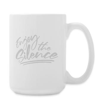 Enjoy The Silence Saying Calm Silence Introvert - Large Mug 440 ml - white - Right
