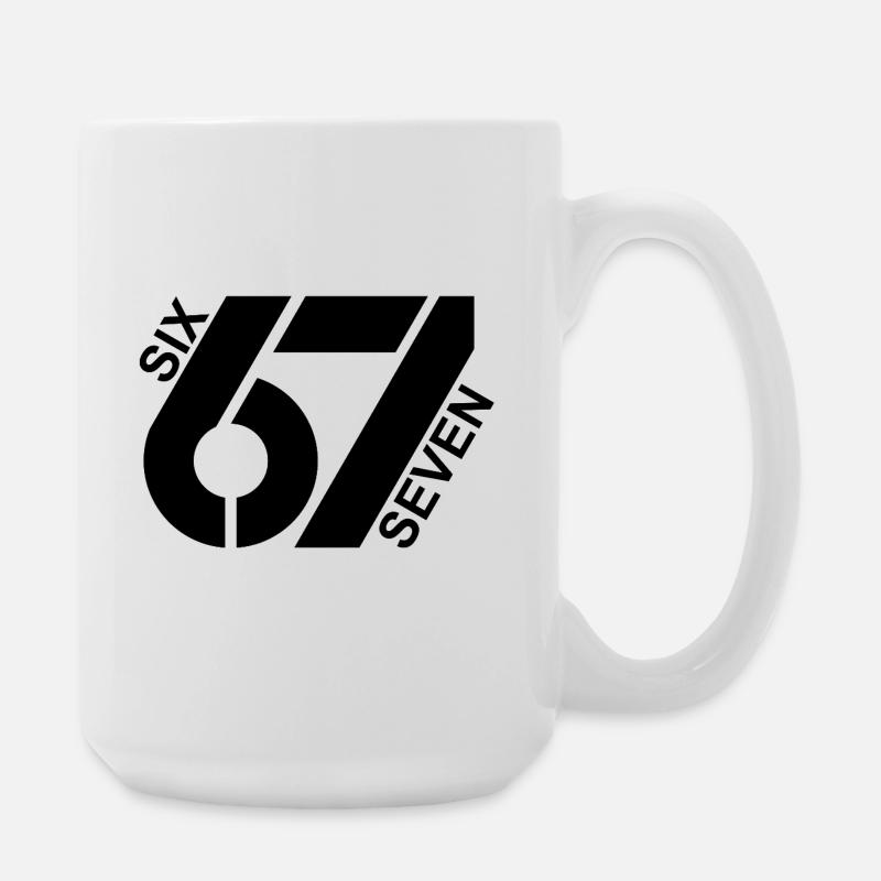 Six Seven 67 Jugendwort Meme Design - Große Tasse 440 ml - Weiß