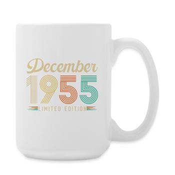 70 Ans Anniversaire Cadeau Né en Décembre 1955 - Grande tasse 440 ml - blanc - Droite