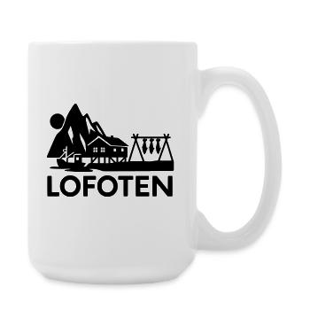 lofoten silhouette - Große Tasse 440 ml - Weiß - Rechts
