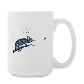 Caméléon gobemouche - Grande tasse 440 ml - blanc - Droite