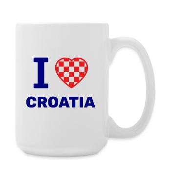 I love croatia - Large Mug 440 ml - white - Right