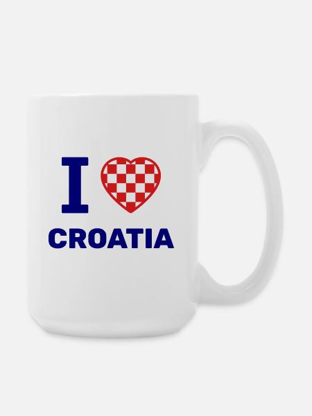 I love croatia - Large Mug 440 ml - white