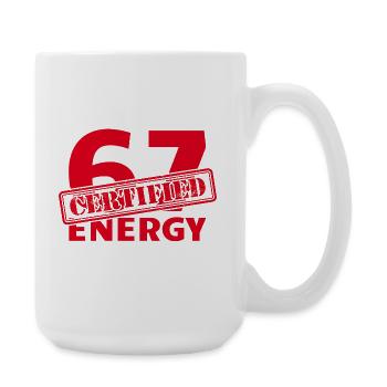 Certified 6 7 Energy Fun 67 Number Six Strainer - Large Mug 440 ml - white - Right
