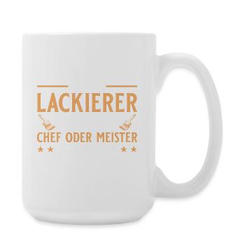 Maler Handwerker Chef oder Meister - Lackierer - Große Tasse 440 ml - Weiß - Rechts