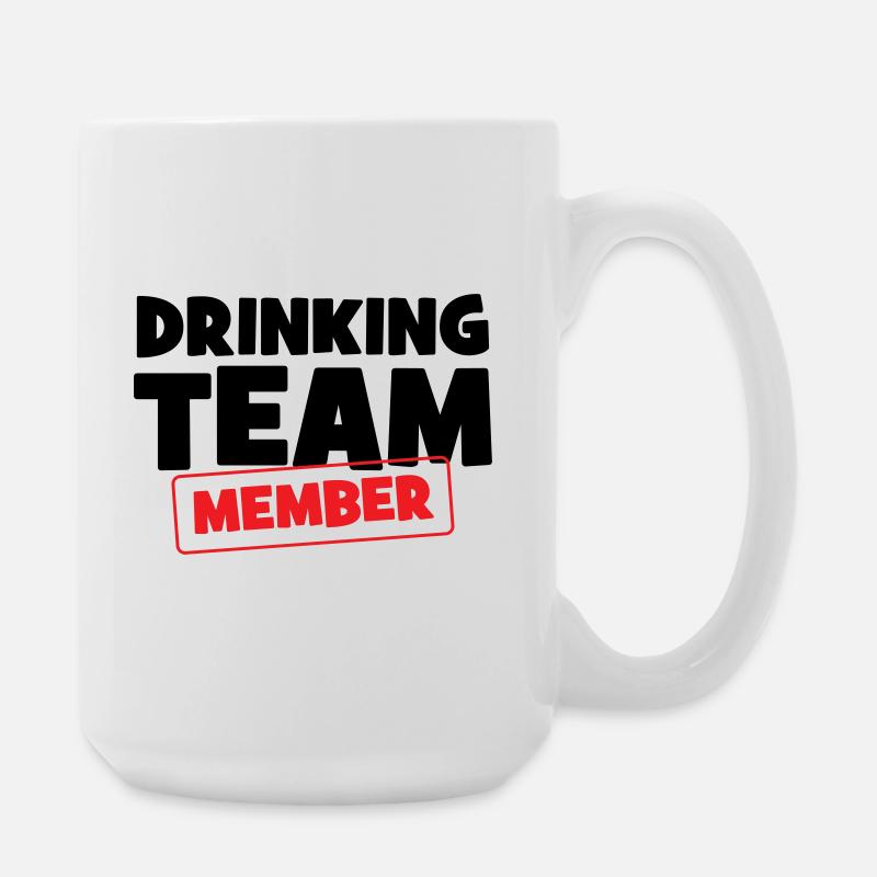 Membro del team per bere / Alcol - Tazza grande 440 ml - bianco